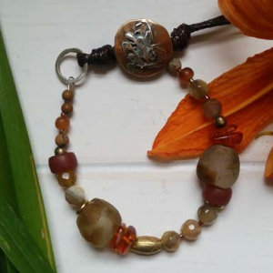 Amber and browns bracelet